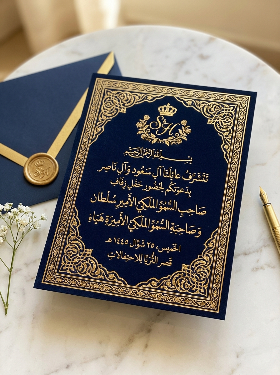 بطاقة دعوة ثابتة فائقة الدقة